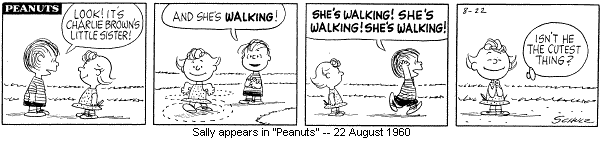 Sally appears in Peanuts